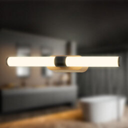 Briloner Led Mirror Light Bathroom Wall Lamp Black Wood 40Cm, 7W, 690Lm - thumbnail 2