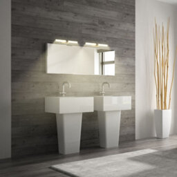 Briloner Led Mirror Light Bathroom Wall Lamp Black Wood 40Cm, 7W, 690Lm - thumbnail 4