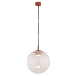 Luminosa Lighting Luminosa Sacramento Globe Pendant Ceiling Light Dirty Pink Iridescent, Terracotta Gx53