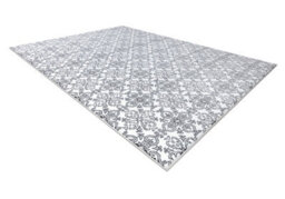 RugsX Carpet Argent - W4949 Flowers White / Grey 133X190 Cm - thumbnail 4