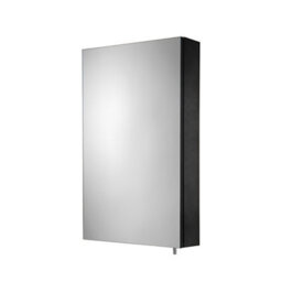 Croydex Dawley Matt Black Wall-Mounted Single Bathroom Cabinet (H) 670mm (W) 400mm (D) 12Cm - thumbnail 1