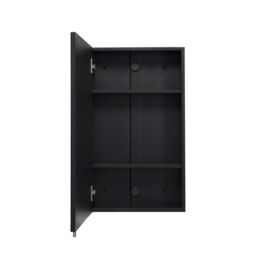 Croydex Dawley Matt Black Wall-Mounted Single Bathroom Cabinet (H) 670mm (W) 400mm (D) 12Cm - thumbnail 4