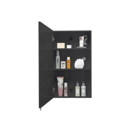 Croydex Dawley Matt Black Wall-Mounted Single Bathroom Cabinet (H) 670mm (W) 400mm (D) 12Cm - thumbnail 6