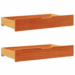 Berkfield Bed Frame Without Mattress Wax Brown 150X200 Cm King Size Solid Wood Pine - thumbnail 6