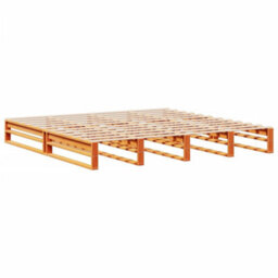 Berkfield Bookcase Bed Without Mattress Wax Brown 180X200 Cm Super King Solid Wood - thumbnail 5
