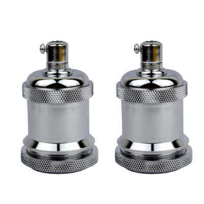 Vintage Industrial E27 Lamp Holder Retro Metal Edison Bulb Socket Ip20, Hard Wired For Diy Pendant Wall Lights - image 1