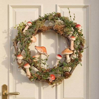 Garden Greatness Woodland Mushroom Decorative Wreath - image 1