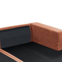 Beliani Corner Sofa 3 Seater Lofoten Fabric Light Red Left Hand - thumbnail 7