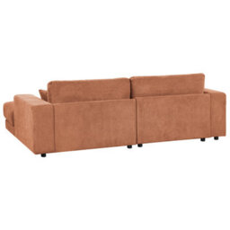 Beliani Corner Sofa 3 Seater Lofoten Fabric Light Red Left Hand - thumbnail 5