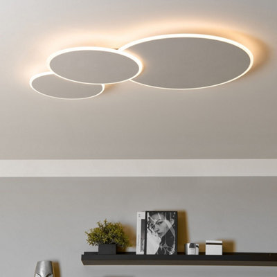 Beliani 103Cm Round Dimmable Led Ceiling Lamp With White Acrylic Shade - image 1
