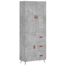 Berkfield Highboard Concrete Grey 69.5X34X180 Cm Engineered Wood - thumbnail 2