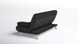 Home Detail Monty Sofa Bed, Black Faux Leather - thumbnail 5