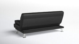 Home Detail Monty Sofa Bed, Black Faux Leather - thumbnail 4