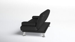 Home Detail Monty Sofa Bed, Black Faux Leather - thumbnail 3