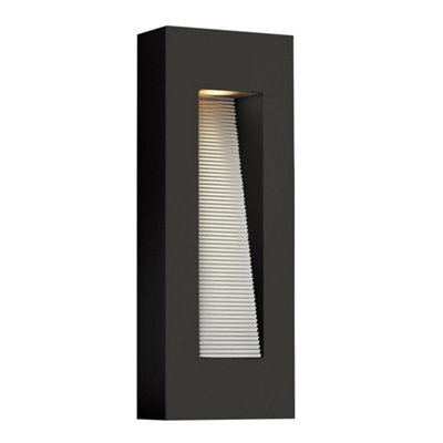 Stylish Outdoor Ip44 Twin Wall Light Sconce With Led Bulb In Satin Black