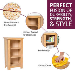 Hallowood Furniture Waverly Oak Compact Bookcase - thumbnail 2