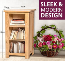 Hallowood Furniture Waverly Oak Compact Bookcase - thumbnail 3
