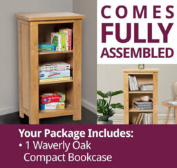 Hallowood Furniture Waverly Oak Compact Bookcase - thumbnail 7
