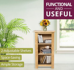 Hallowood Furniture Waverly Oak Compact Bookcase - thumbnail 5