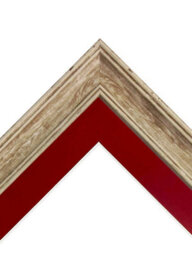 Frames By Post Scandi Distressed Wood Frame With Red Mount For Image Size 10 X 8 Inch - thumbnail 3