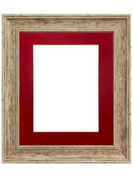 Frames By Post Scandi Distressed Wood Frame With Red Mount For Image Size 10 X 8 Inch - thumbnail 1