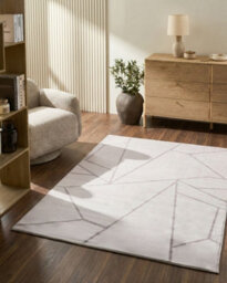 Beliani Rug Posof Light Beige 140 X 200 Cm - thumbnail 2