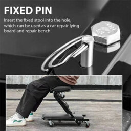 2 In 1 Mechanic Car Creeper Seat Convertible Folding Garage Stool 150Kg - thumbnail 4