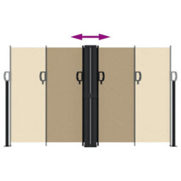 Walplus Retractable Side Awning Garden Sun Shade Canopy Gazebo For Back Door, Porch, Patio Beige 140X600 Cm - thumbnail 5