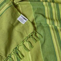 Homescapes Cotton Morocco Striped Green Throw, 255 X 360 Cm - thumbnail 8
