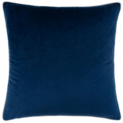 furn. Furn Meridian Velvet Feather Filled Cushion, Navy/silver, 45 X 45Cm - image 1