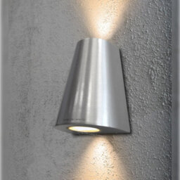 Long Life Lamps Company Cone Shape Up Down Outdoor Wall Light Stainless Steel Finish Exterior Double Downlighter Zlc069Ab - thumbnail 7