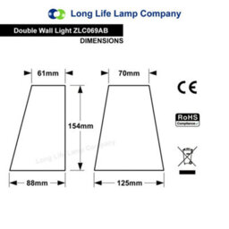 Long Life Lamps Company Cone Shape Up Down Outdoor Wall Light Stainless Steel Finish Exterior Double Downlighter Zlc069Ab - thumbnail 2
