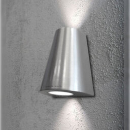 Long Life Lamps Company Cone Shape Up Down Outdoor Wall Light Stainless Steel Finish Exterior Double Downlighter Zlc069Ab - thumbnail 6