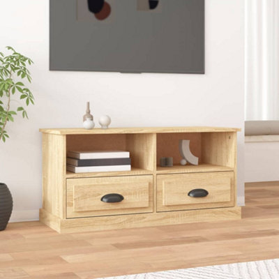 Vidaxl Tv Cabinet Sonoma Oak 93X35.5X45 Cm Engineered Wood - image 1