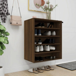 Walplus Shoe Cabinet Brown Oak 60X35X70 Cm Engineered Wood