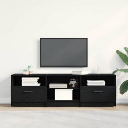 Berkfield Tv Cabinet Black Oak 150X33,5X45 Cm Engineered Wood - thumbnail 1