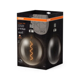 Osram Vintage 1906 Globe 200 16 Filament Dim Lamp 4.8W 818 Smoke E27 4 Pack - thumbnail 2