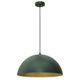 Milagro Beta Hand Made Designer Pendant Lamp 45Cm 1Xe27 In Matt Green With Gold Interior - thumbnail 3
