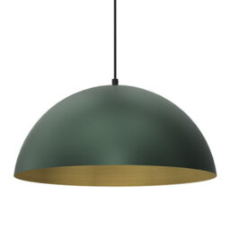 Milagro Beta Hand Made Designer Pendant Lamp 45Cm 1Xe27 In Matt Green With Gold Interior - thumbnail 2