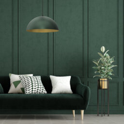 Milagro Beta Hand Made Designer Pendant Lamp 45Cm 1Xe27 In Matt Green With Gold Interior - thumbnail 1
