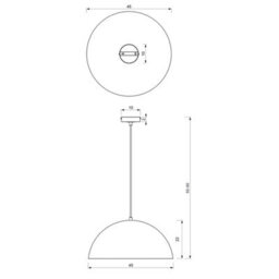 Milagro Beta Hand Made Designer Pendant Lamp 45Cm 1Xe27 In Matt Green With Gold Interior - thumbnail 5