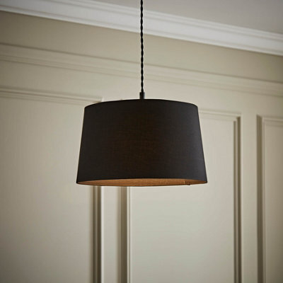 Valuelights Aspen Medium Black Tapered Ceiling Lamp Shade (D)35Cm - image 1