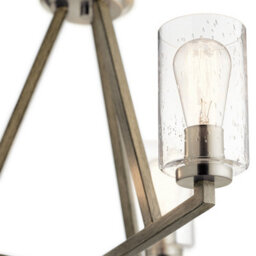 Luminosa Lighting Elstead Kichler Deryn Multi Arm Pendant Ceiling Light Distressed Antique Grey - thumbnail 4