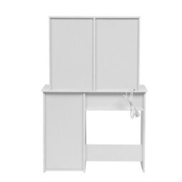 Living And Home White Mdf Hollywood Dressing Table With Large Lighted Mirror - thumbnail 4