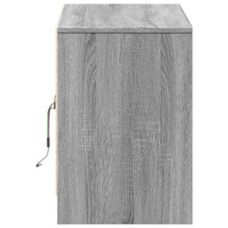 Berkfield Tv Cabinet With Led Grey Sonoma 100X34X50 Cm Engineered Wood - thumbnail 7