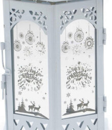 Shatchi Christmas Led Lamp Lantern Indoor Usb Battery Xmas Decorative Light, White - thumbnail 3