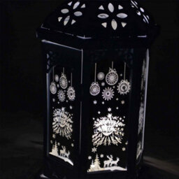 Shatchi Christmas Led Lamp Lantern Indoor Usb Battery Xmas Decorative Light, White - thumbnail 4