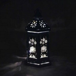 Shatchi Christmas Led Lamp Lantern Indoor Usb Battery Xmas Decorative Light, White - thumbnail 5
