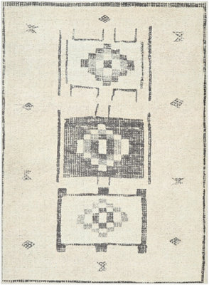 Livabliss Becki Owens Solana-Global Black Ivory Living Dining Bedroom Rug 200 X 275 Cm Easy Care, Non Shedding - image 1
