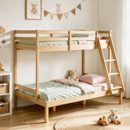 Comfy Living Triple Bunk Bed 3Ft & 4Ft Wooden Pine - thumbnail 2